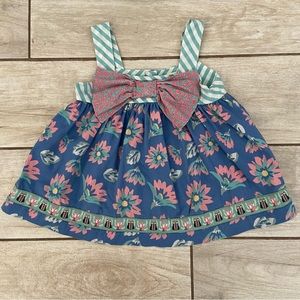 Matilda Jane Girls 2T whimsical Fall Forest Theme With Owls and Foxes Pink Bow